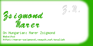 zsigmond marer business card